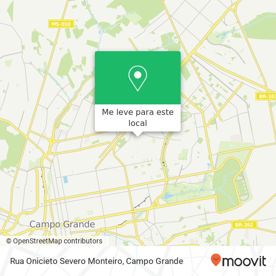 Rua Onicieto Severo Monteiro mapa