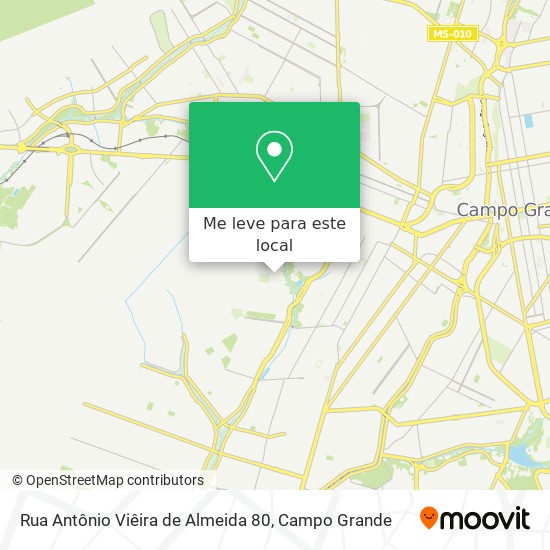 Rua Antônio Viêira de Almeida 80 mapa