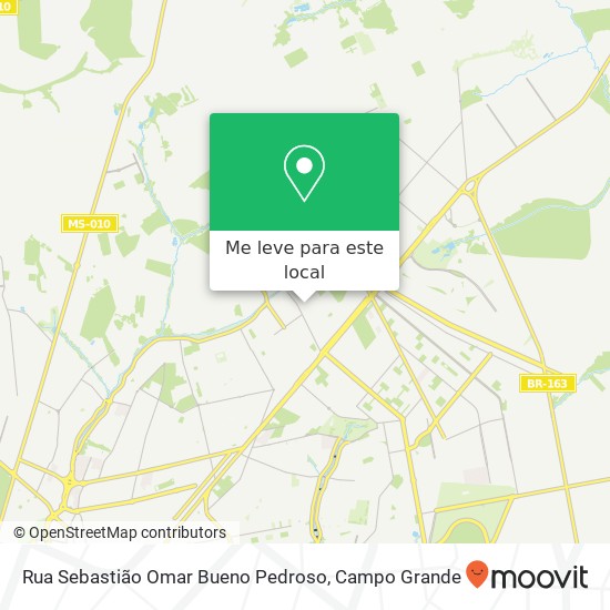 Rua Sebastião Omar Bueno Pedroso mapa