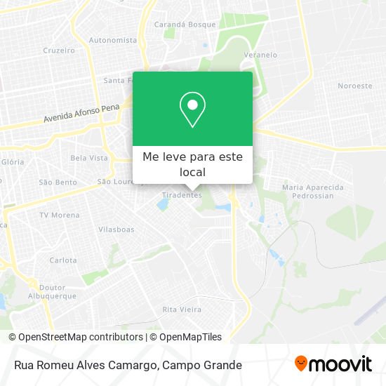 Rua Romeu Alves Camargo mapa