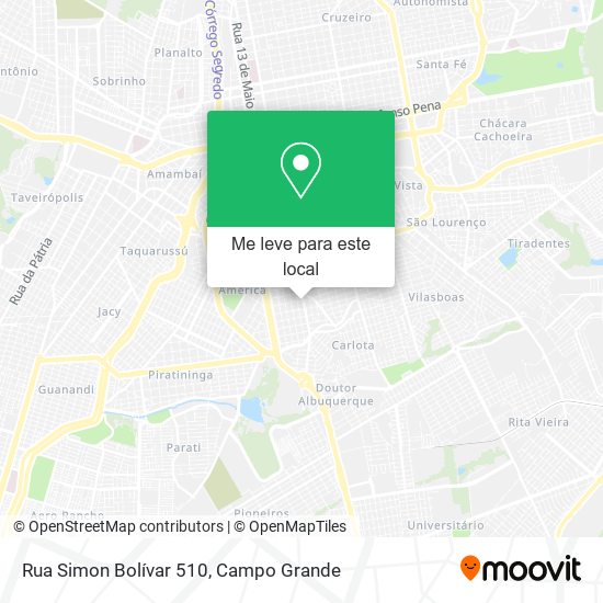 Rua Simon Bolívar 510 mapa