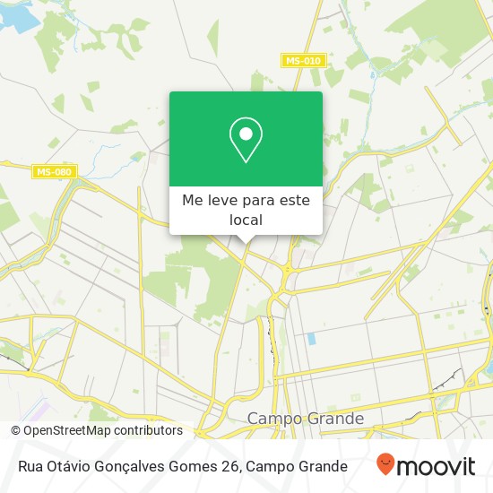 Rua Otávio Gonçalves Gomes 26 mapa