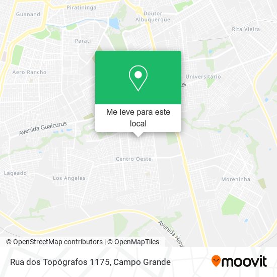 Rua dos Topógrafos 1175 mapa