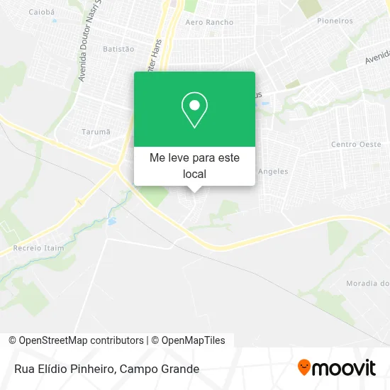 Rua Elídio Pinheiro mapa