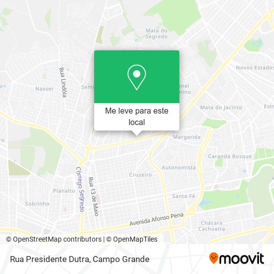 Rua Presidente Dutra mapa