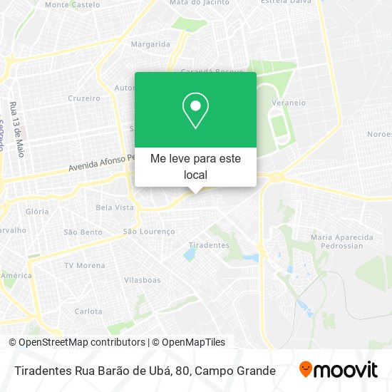 Tiradentes Rua Barão de Ubá, 80 mapa