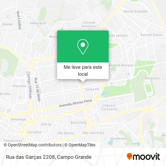 Rua das Garças 2208 mapa