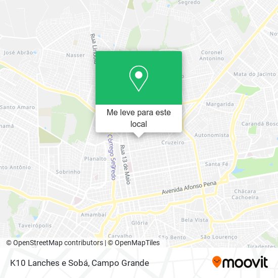 K10 Lanches e Sobá mapa