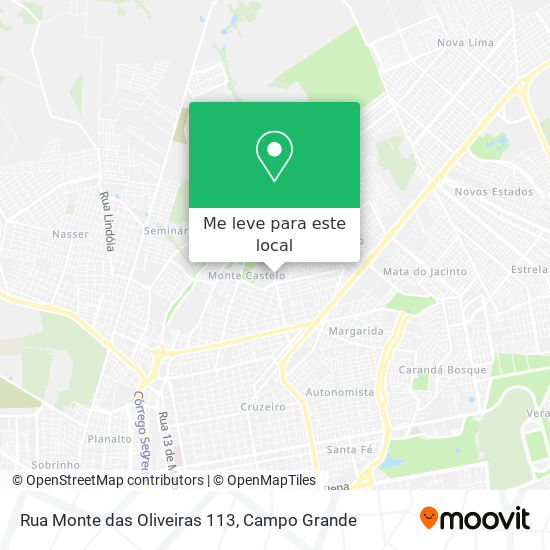 Rua Monte das Oliveiras 113 mapa