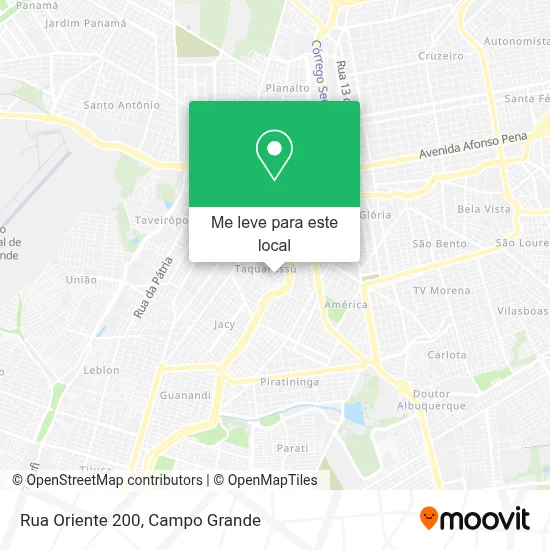 Rua Oriente 200 mapa