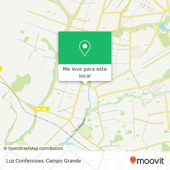 Luz Confeccoes, Avenida Campestre, 200 Aero Rancho Campo Grande-MS 79085-010 mapa