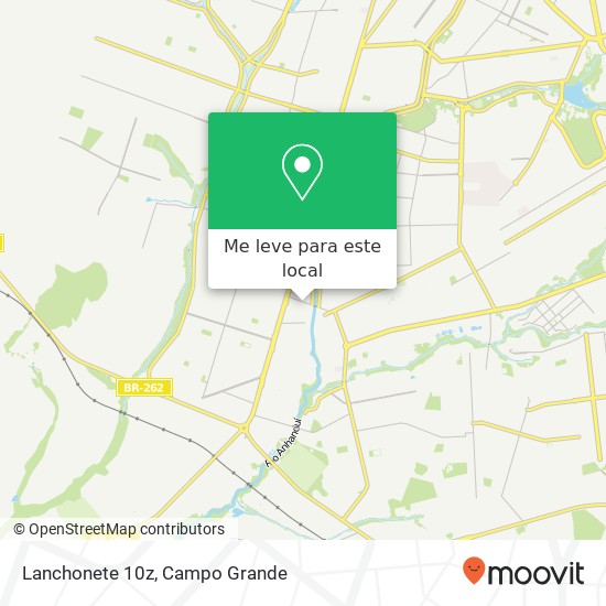 Lanchonete 10z, Avenida Campestre, 258 Aero Rancho Campo Grande-MS 79085-010 mapa