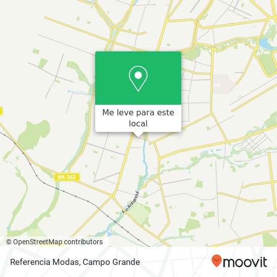 Referencia Modas, Avenida Campestre, 234 Aero Rancho Campo Grande-MS 79085-010 mapa