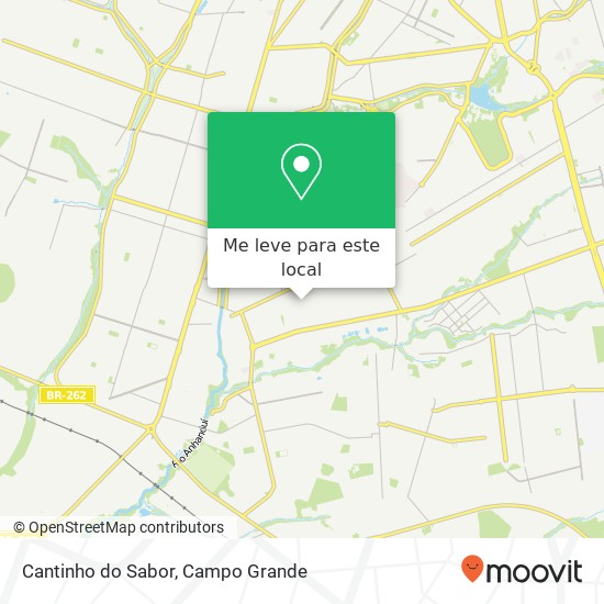 Cantinho do Sabor, Rua Gaudiley Brun, 219 Aero Rancho Campo Grande-MS 79074-500 mapa