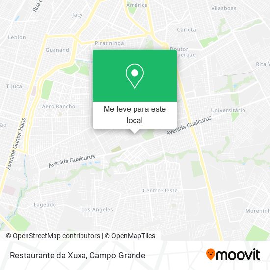 Restaurante da Xuxa mapa