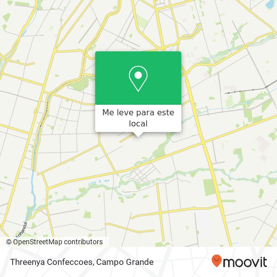 Threenya Confeccoes, Rua Luiz Pereira, 405 Pioneiros Campo Grande-MS 79070-115 mapa