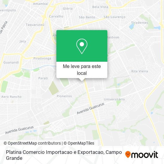 Platina Comercio Importacao e Exportacao mapa