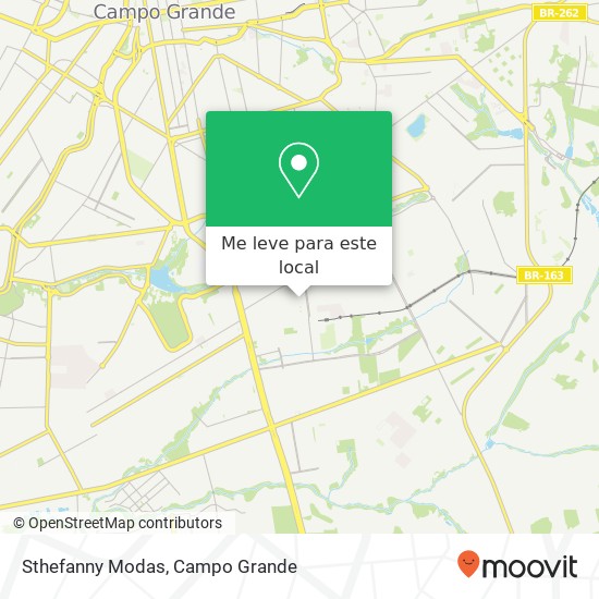 Sthefanny Modas, Rua Opala, 14 Rita Vieira Campo Grande-MS 79052-151 mapa