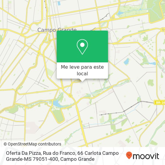 Oferta Da Pizza, Rua do Franco, 66 Carlota Campo Grande-MS 79051-400 mapa