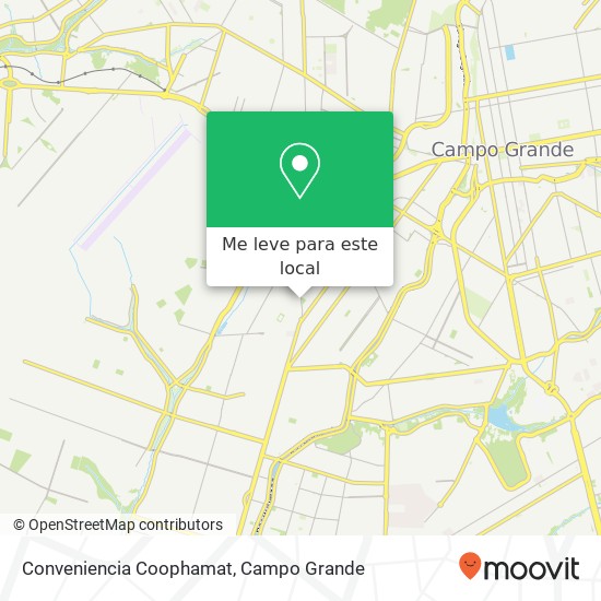 Conveniencia Coophamat, Avenida Marechal Deodoro, 68 Caiçara Campo Grande-MS 79094-000 mapa