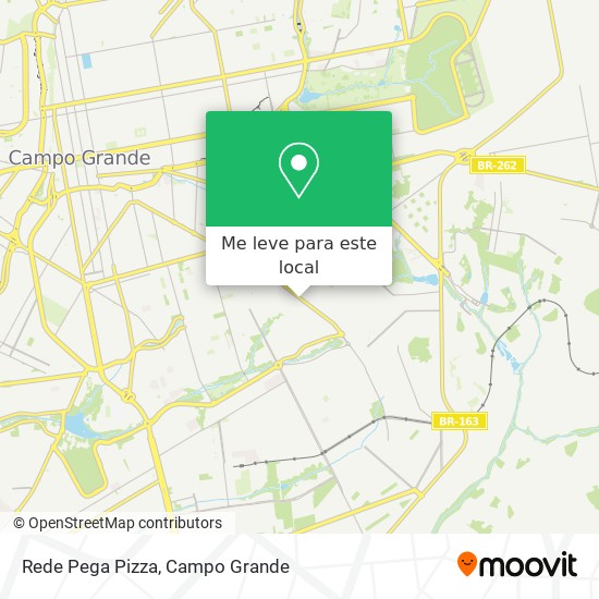 Rede Pega Pizza mapa