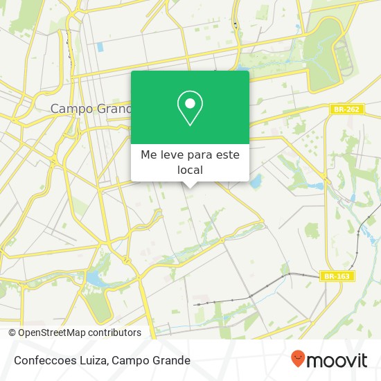 Confeccoes Luiza, Rua São Remo, 366 Vilasboas Campo Grande-MS 79051-230 mapa