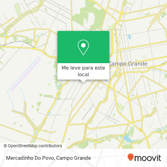 Mercadinho Do Povo, Avenida Tiradentes, 903 Bandeirantes Campo Grande-MS 79090-000 mapa