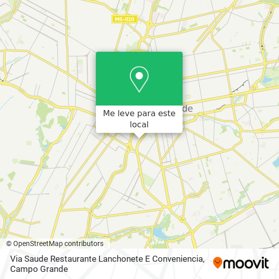 Via Saude Restaurante Lanchonete E Conveniencia mapa
