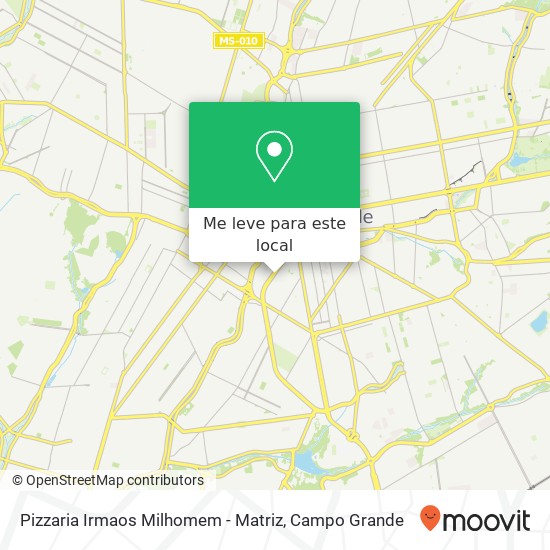 Pizzaria Irmaos Milhomem - Matriz mapa