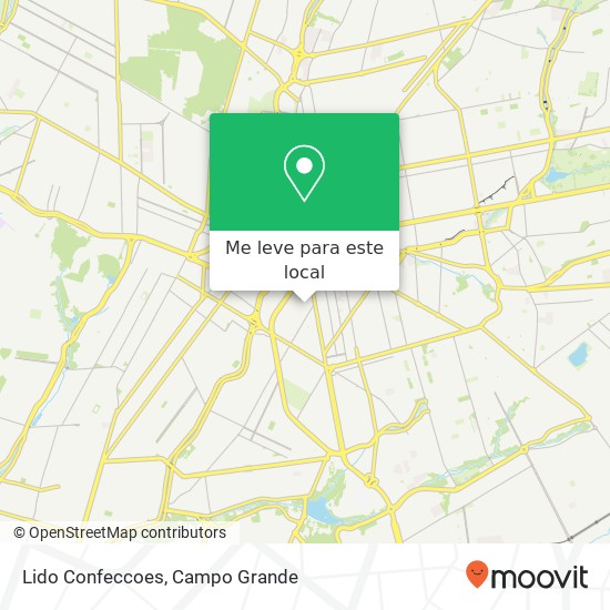 Lido Confeccoes, Rua Arnaldo Serra, 306 Carvalho Campo Grande-MS 79005-110 mapa