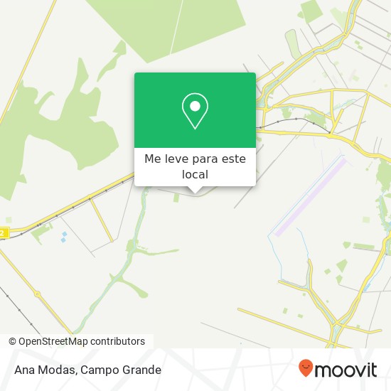 Ana Modas, Avenida Dois, 714 Nova Campo Grande Campo Grande-MS 79104-660 mapa