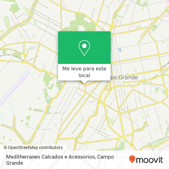 Meditherraneo Calcados e Acessorios, Avenida Afonso Pena, 90 Amambaí Campo Grande-MS mapa