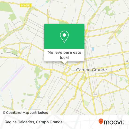 Regina Calcados, Rua Berilo, 98 Sobrinho Campo Grande-MS 79100-040 mapa