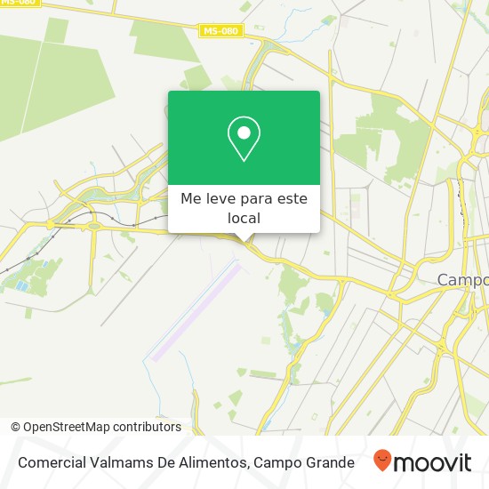 Comercial Valmams De Alimentos, Avenida Duque de Caxias, 4355 Taveirópolis Campo Grande-MS 79103-010 mapa