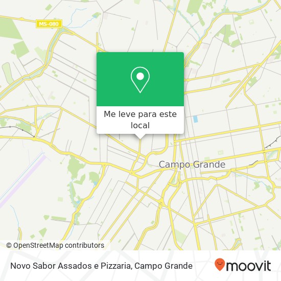 Novo Sabor Assados e Pizzaria, Avenida Tamandaré Planalto Campo Grande-MS 79009-790 mapa