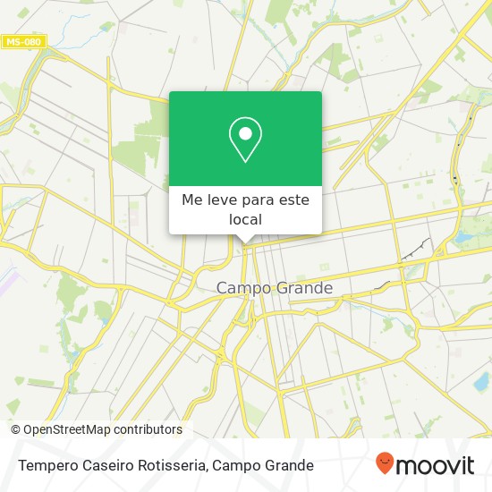 Tempero Caseiro Rotisseria, Avenida Mato Grosso, 1 Cabreúva Campo Grande-MS 79002-232 mapa