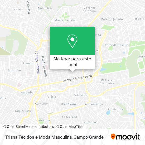 Triana Tecidos e Moda Masculina mapa