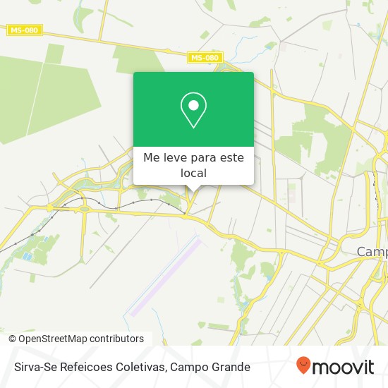 Sirva-Se Refeicoes Coletivas, Rua das Tulipas, 173 Santo Antonio Campo Grande-MS 79102-360 mapa