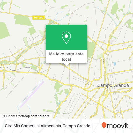 Giro Mix Comercial Alimenticia, Rua Santo Amaro, 38 Santo Amaro Campo Grande-MS mapa