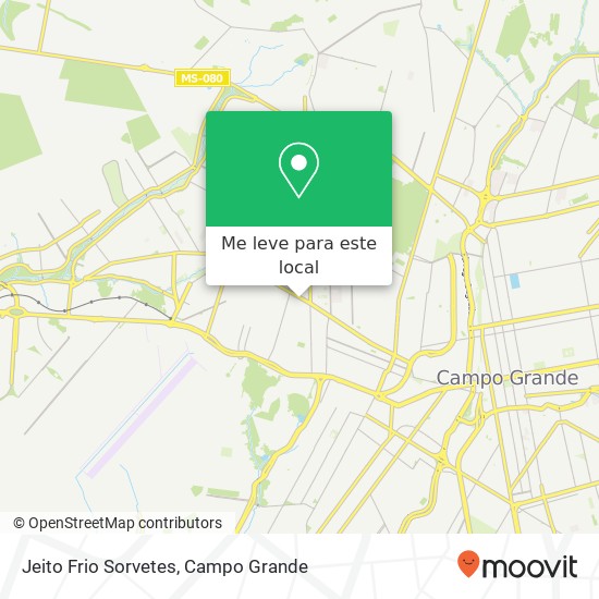 Jeito Frio Sorvetes, Avenida Júlio de Castilho, 2093 Santo Antonio Campo Grande-MS 79009-095 mapa