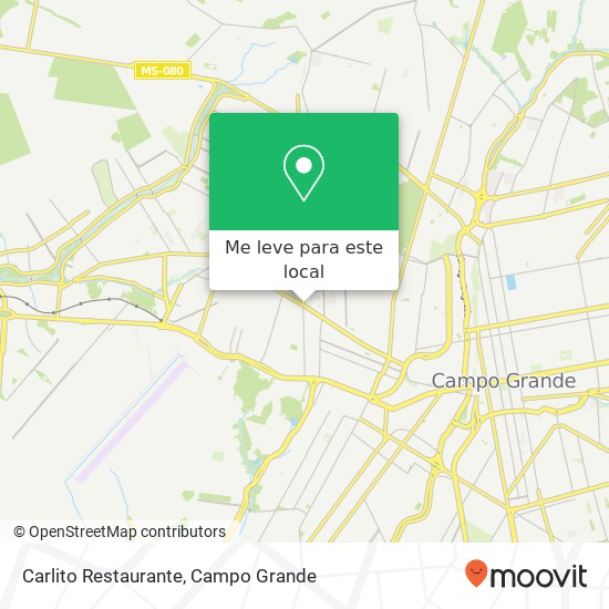 Carlito Restaurante, Avenida Presidente Vargas, 1014 Sobrinho Campo Grande-MS mapa