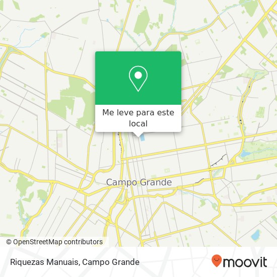 Riquezas Manuais, Rua Rui Barbosa São Francisco Campo Grande-MS 79002-364 mapa