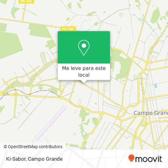 Ki-Sabor, Rua Itatiaia Santo Antonio Campo Grande-MS mapa