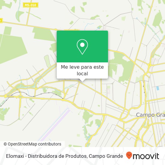 Elomaxi - Distribuidora de Produtos, Rua Jerusalém, 534 Santo Amaro Campo Grande-MS mapa