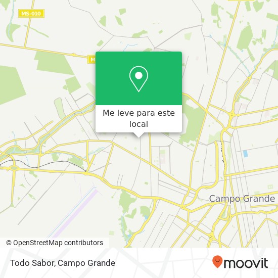 Todo Sabor, Rua Tokio, 38 Santo Amaro Campo Grande-MS 79112-170 mapa