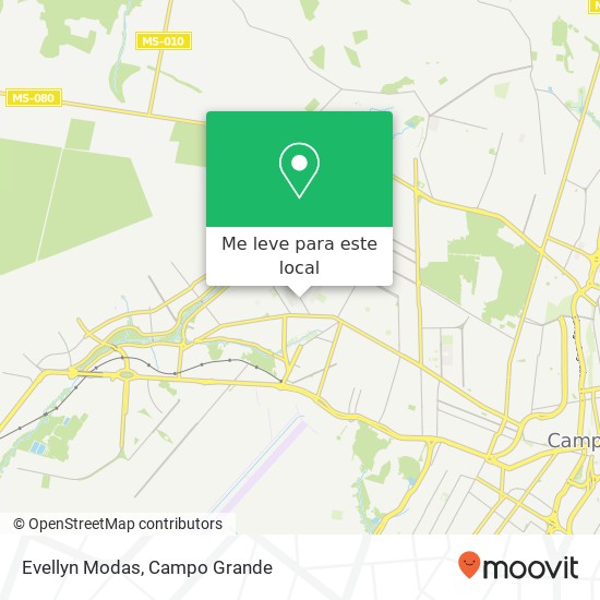 Evellyn Modas, Rua Sagarana, 289 Panamá Campo Grande-MS 79113-184 mapa