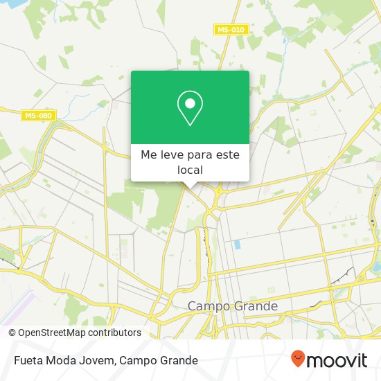 Fueta Moda Jovem, Rua Doutor Euler de Azevedo, 974 São Francisco Campo Grande-MS 79118-000 mapa