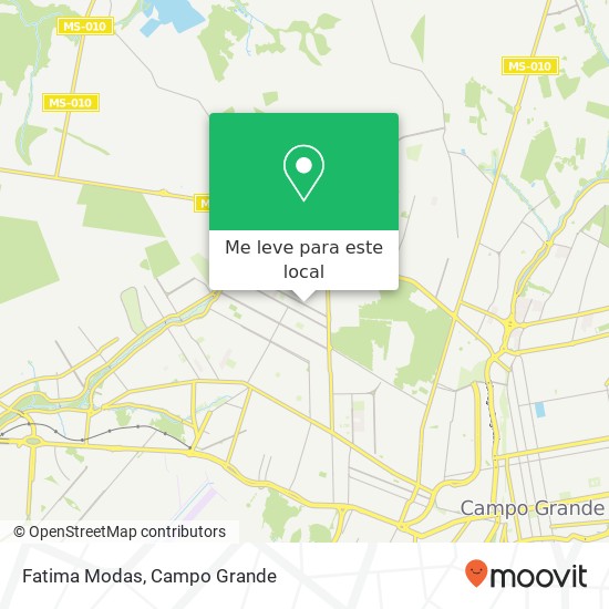 Fatima Modas, Avenida Florestal, 436 Santo Amaro Campo Grande-MS 79115-100 mapa