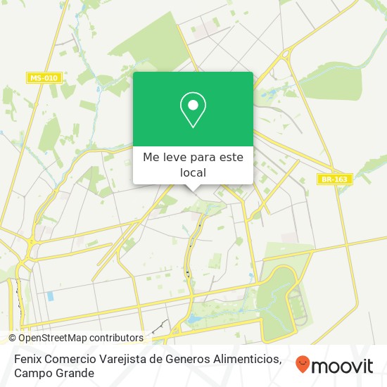 Fenix Comercio Varejista de Generos Alimenticios, Rua Areti Deligeorges Vavas, 680 Mata do Jacinto Campo Grande-MS mapa