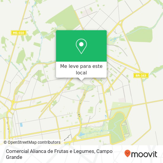 Comercial Alianca de Frutas e Legumes, Rua Areti Deligeorges Vavas, 680 Mata do Jacinto Campo Grande-MS mapa